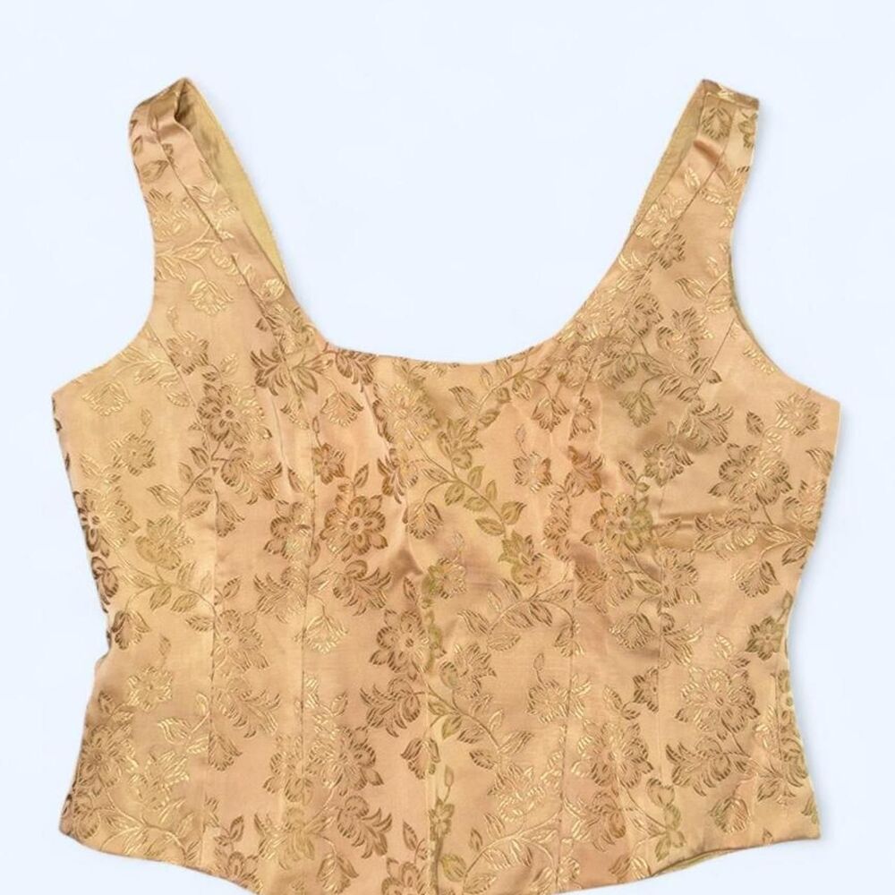 1990s Vintage Country Road Bodice-Style Top L / 10